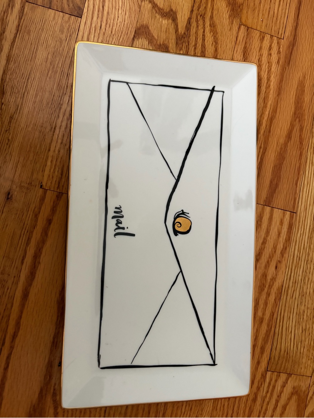 kate spade White Daisy Place Mail Tray